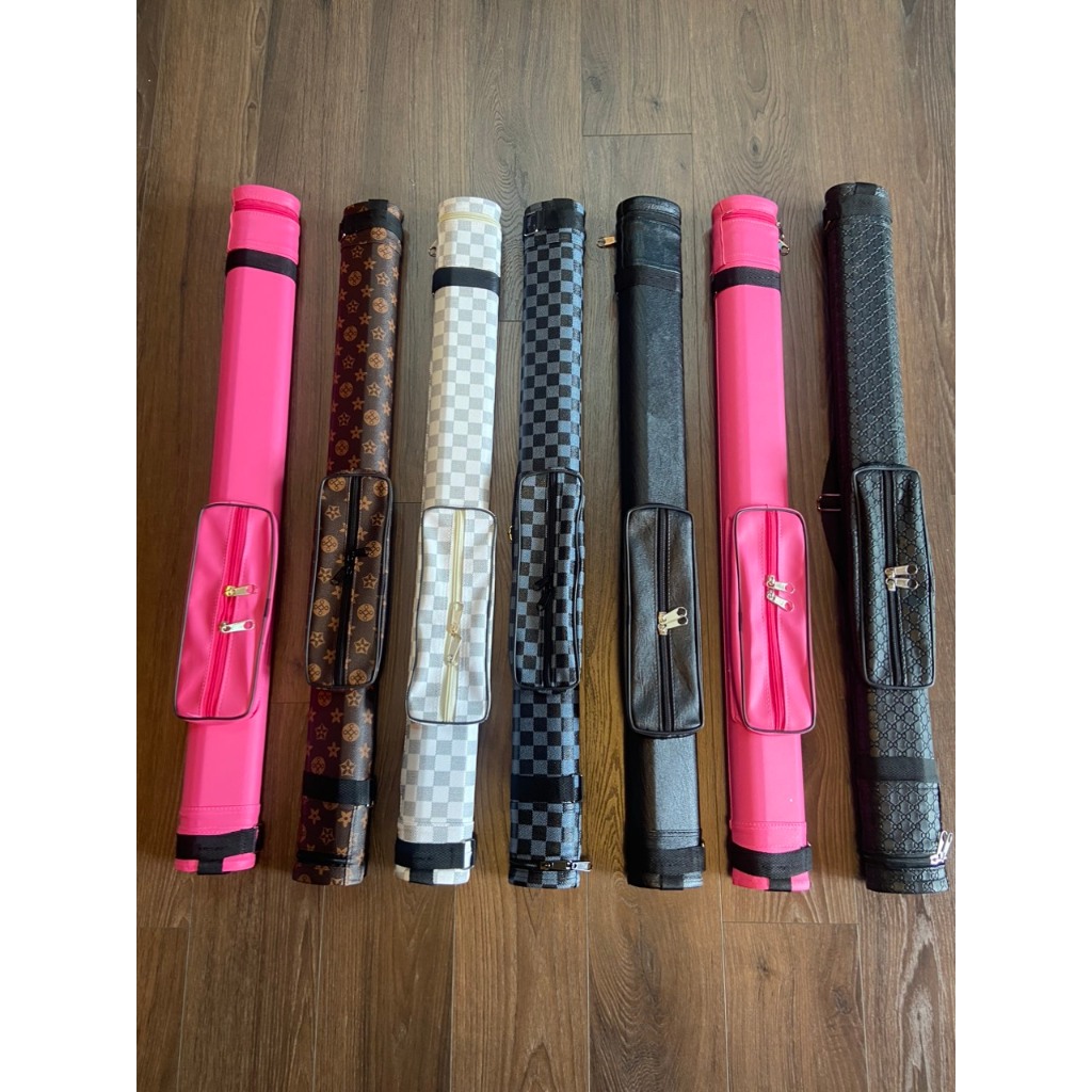ซองหนังใส่คิวบิลเลียด 1x1. ถุงคิวบิลเลียด 1 ด้าม และปลาย 1 อัน เคสไม้คิวบิลเลียดหนัง