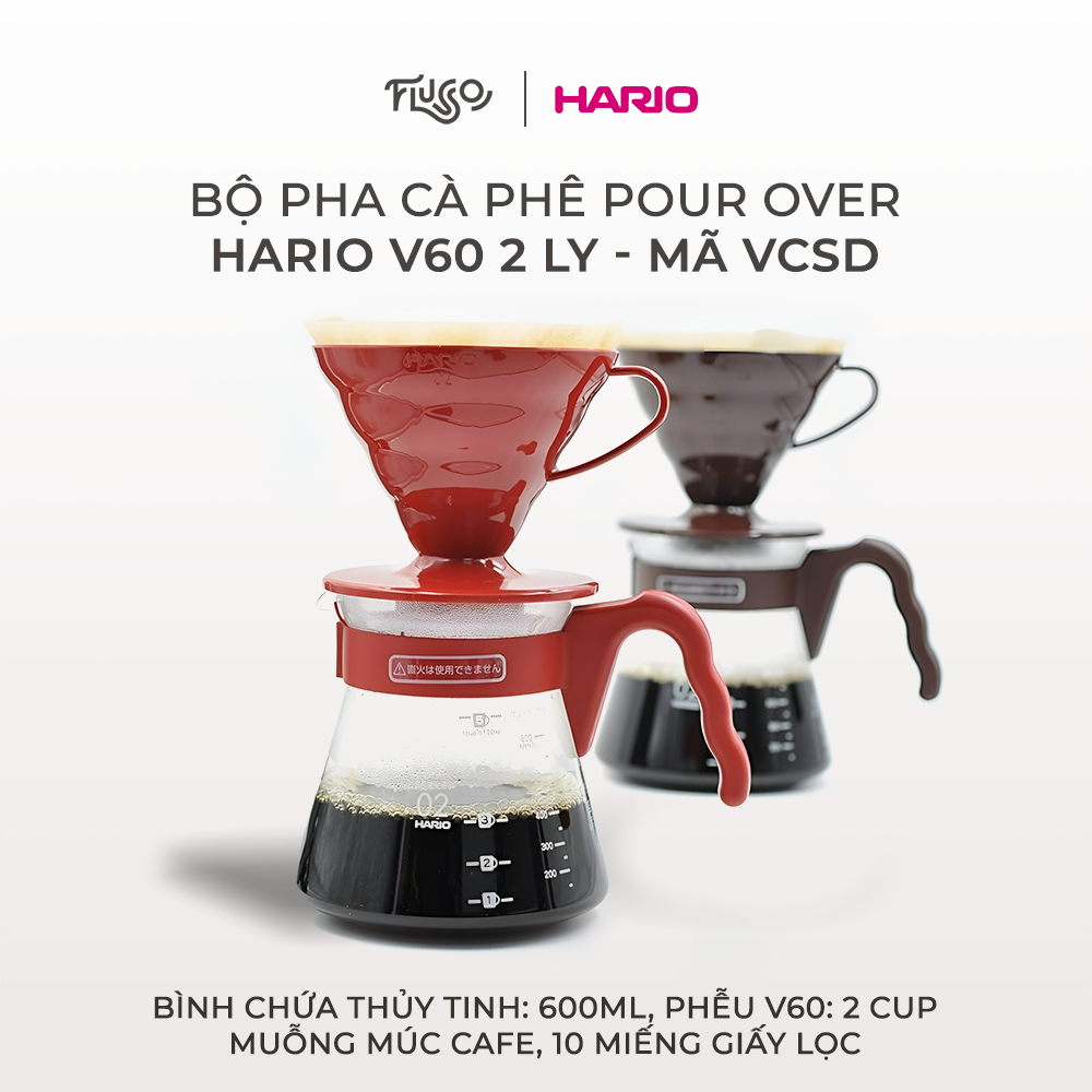 Pour Over Hario V60 Coffee Set 2 ถ ้ วย - รหัส VCD