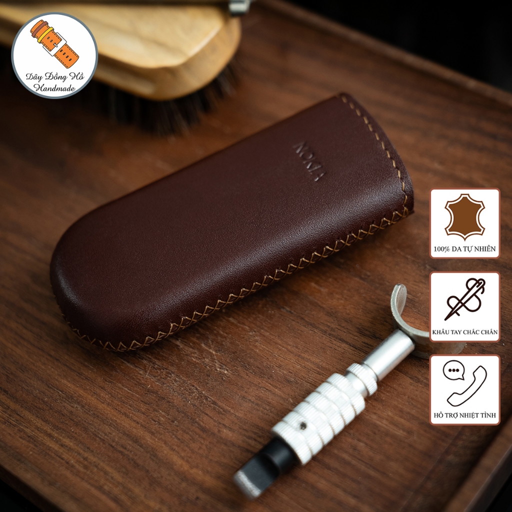 Mino Crafts - เคสโทรศัพท์หนังสําหรับ N0KIA 6700, 8800, 8910 - หนังวัวนําเข้า - หนังแฮนด์เมด - สีน้ํา