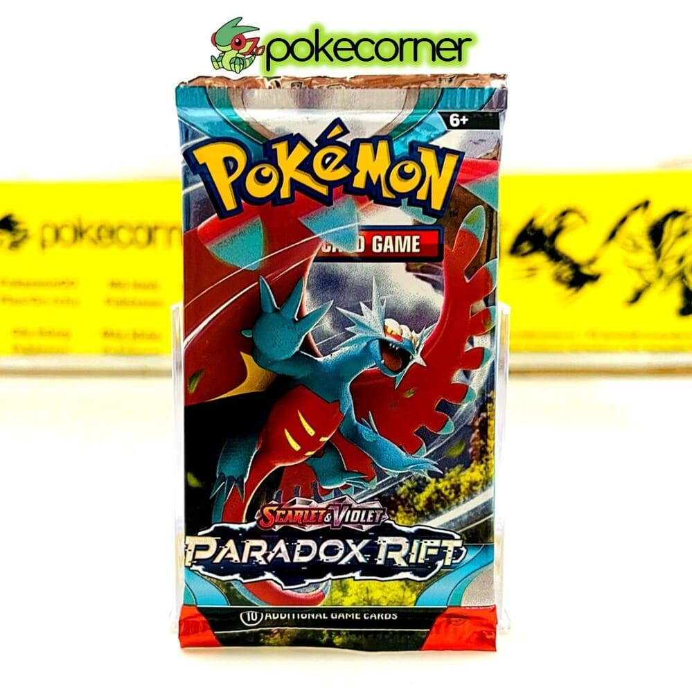 (HOTTRACK 01 Pack ขายปลีก Pokemon TCG Scarlet &amp; Violet Paradox Rift SV04 100 % ของแท ้ ใหม ่ Booster Pack- PokeCorner