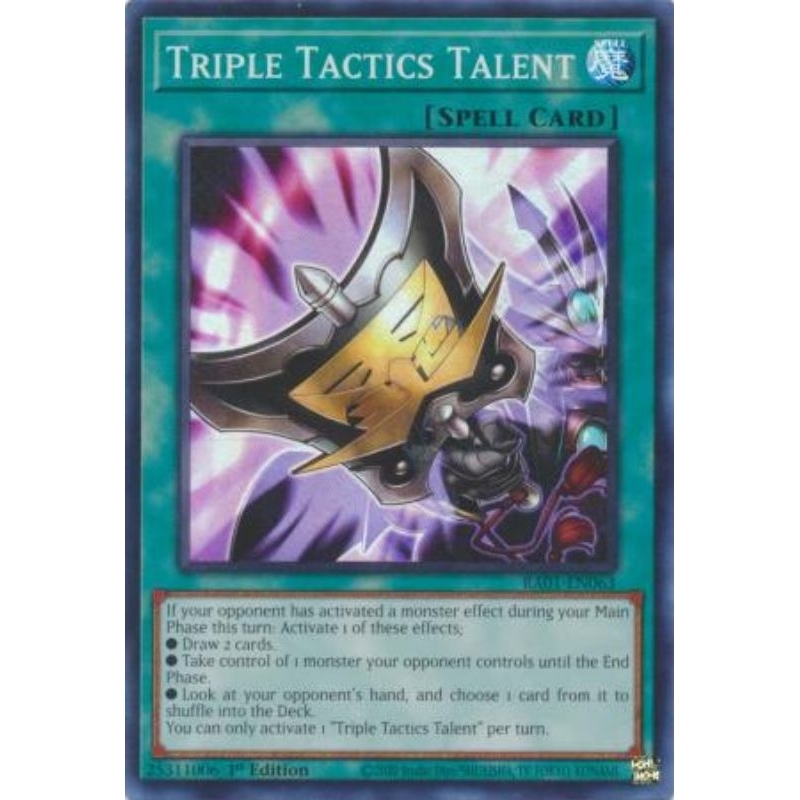 การ์ด Yugioh TCG: Triple Tactics Talent - RA01-EN063 - หายากมาก
