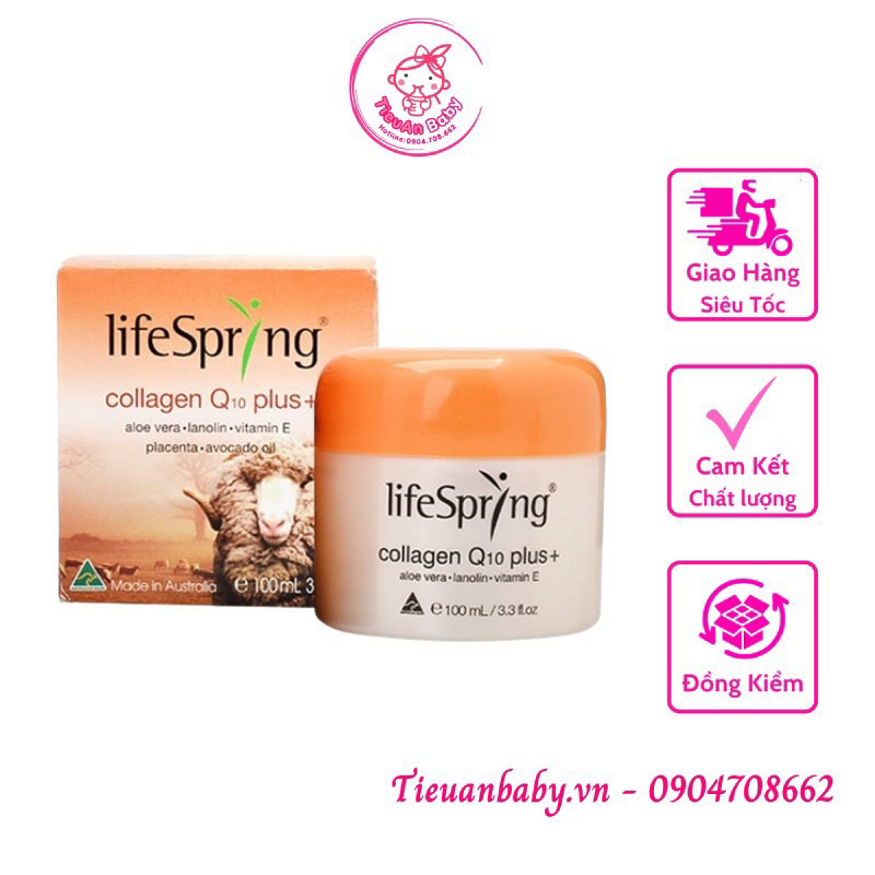 Lifespring Collagen Q10 Plus Sheep Placenta Lotion 100ml ( Q10 Gold Cap )