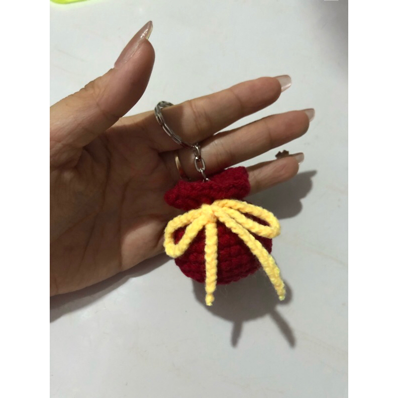 WOOL MONEY BAG KEYCHAIN