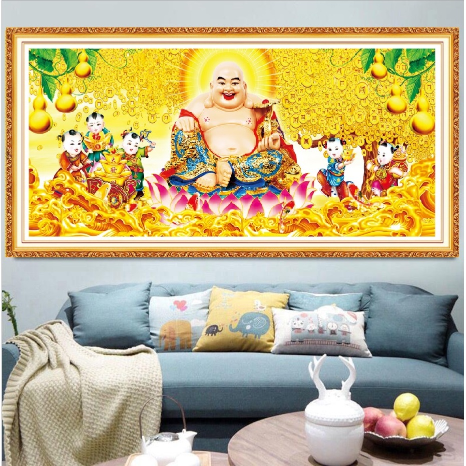 ภาพวาดเพชร - ภาพวาดปักครอสติชของพระพุทธรูป Maitreya (yd3006,yd3007, mn0186,mn0187)