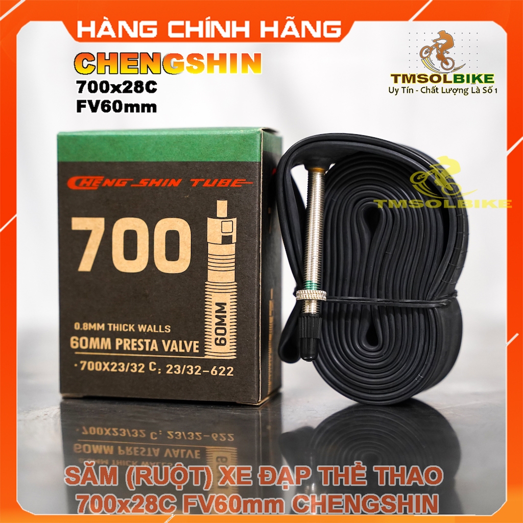 CHEENGSHIN ท่อและท่อจักรยาน 700x28C (28-622) FV60mm วาล์วเล็ก ยาว 60mm