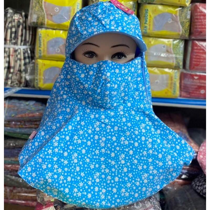 หน้ากากหมวกกันแดดลายดอกไม้แบรนด์โทรศัพท์