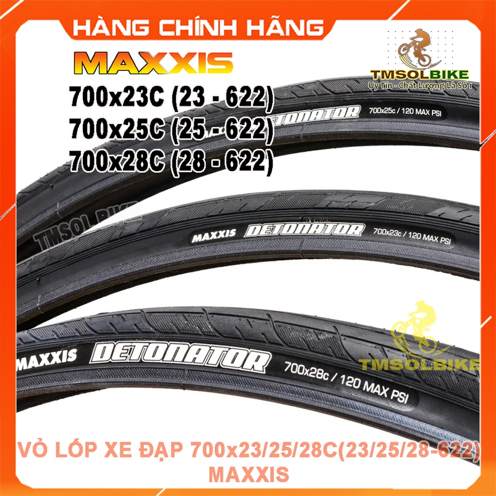 ยางเหยียบ MAXXIS - หลอด 700x23C - 700x25C - 700x28C - 700x40C Super Light ทนทาน