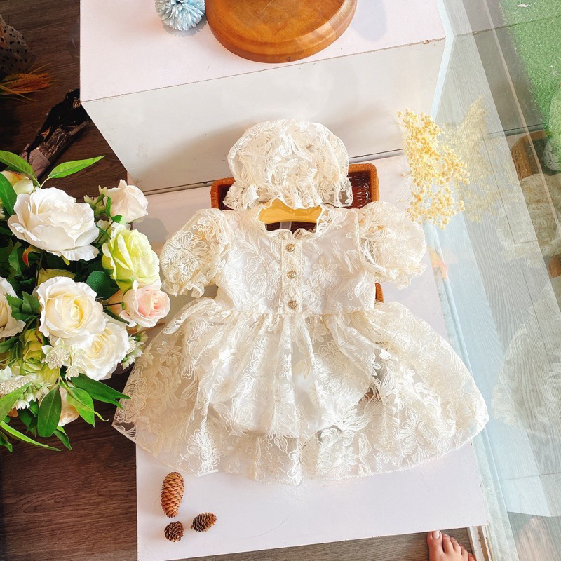 ชุดเดรสเด็กแรกเกิดสําหรับเด็กทารกผู้หญิงง110 - รูปที่ 3