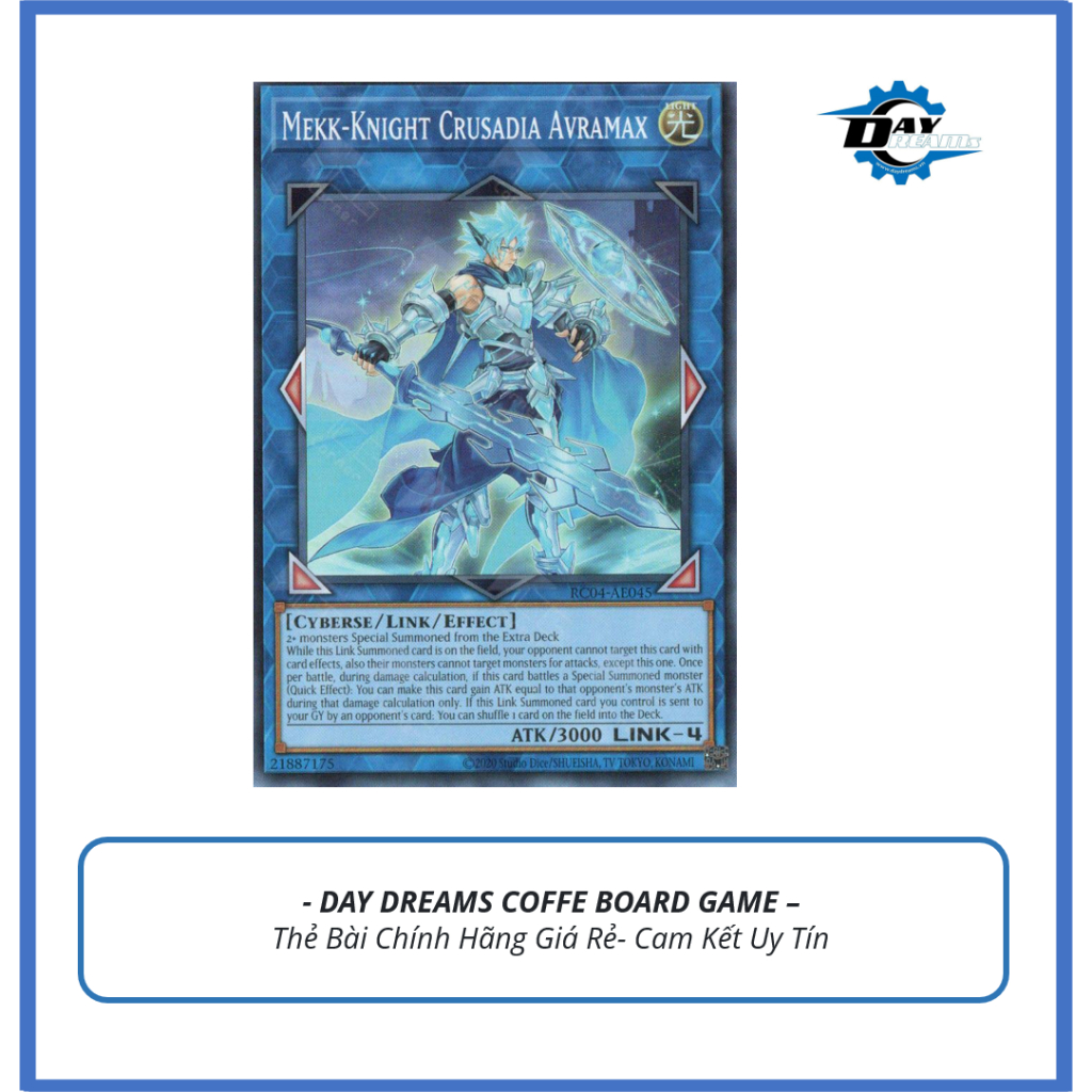 การ์ด YUGIOH ของแท้ - ENGLISH LANGUAGE:RC04-AE045 Mekk-Knight Crusadia Avramax (SR)
