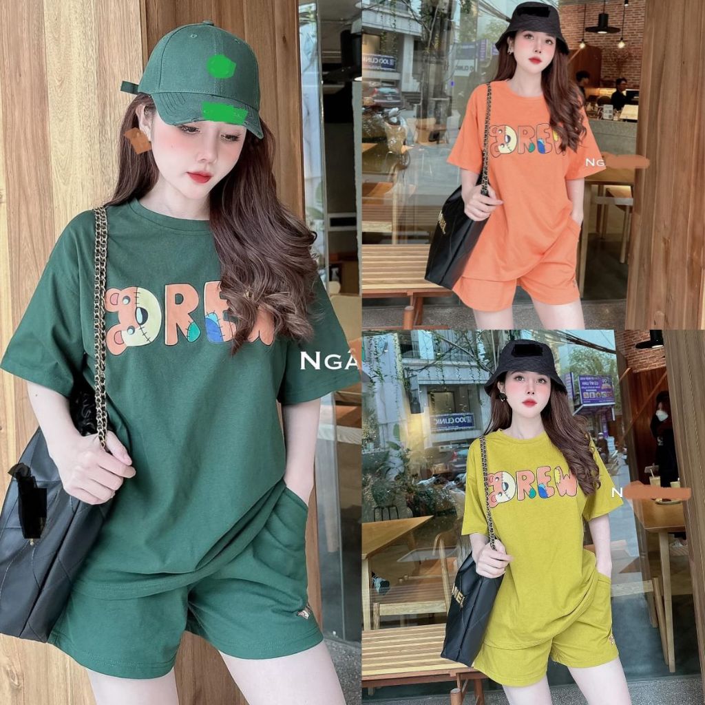 ชุดเสื้อยืดผ้าคอตตอนยืดทรงหลวมสําหรับผู้หญิงราคาถูกสวยฤดูร้อนเรียบง่ายไซส์ใหญ่40-75กิโลกรัมพิมพ์ลาย วาด