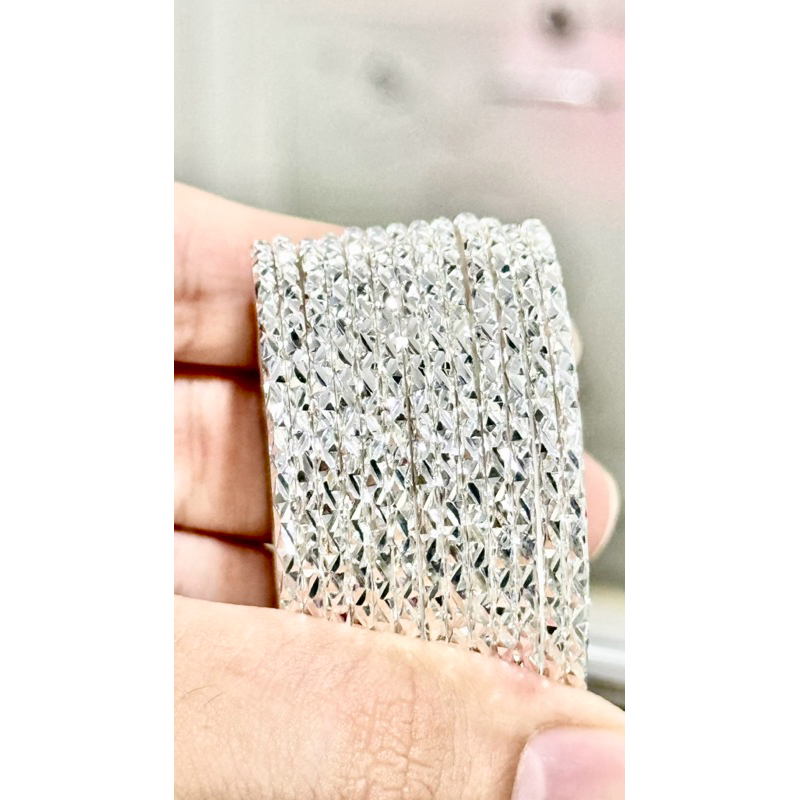 XIMEN KC BRACELET 2mm ITALIAN SILVER 950 พร้อมล็อค