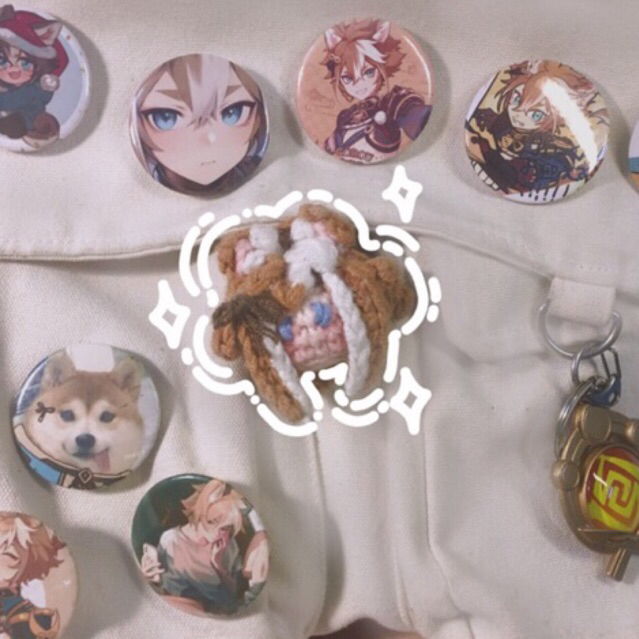 [ GOROU ] พวงกุญแจโมจิขนสัตว์ Gorou - Genshin Impact