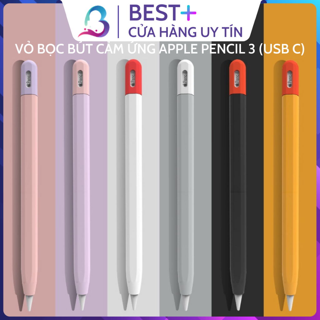 Apple Pencil 3 Case Cover Silicone Stylus 2 Thin Touch Pen Protector , Smooth And BESTPLUS ที ่ สวยงาม