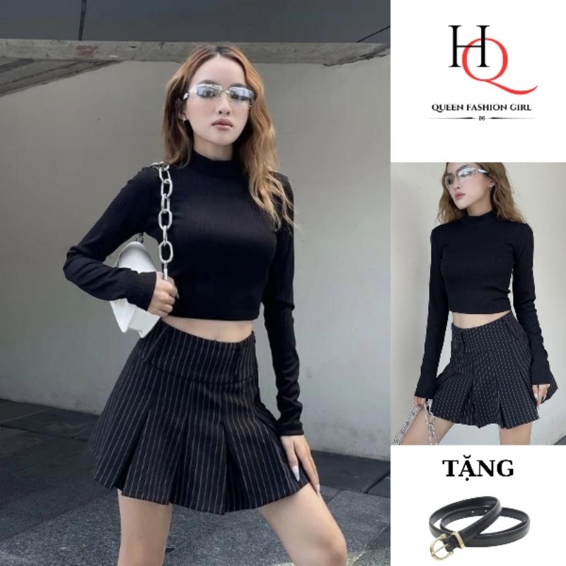 กระโปรงจีบสั้นกระโปรงจีบสั้นกระโปรงจีบใหญ่ที่สวยงามและทันสมัยพร้อมกระโปรง Golry เอวต่ํา 001HQ