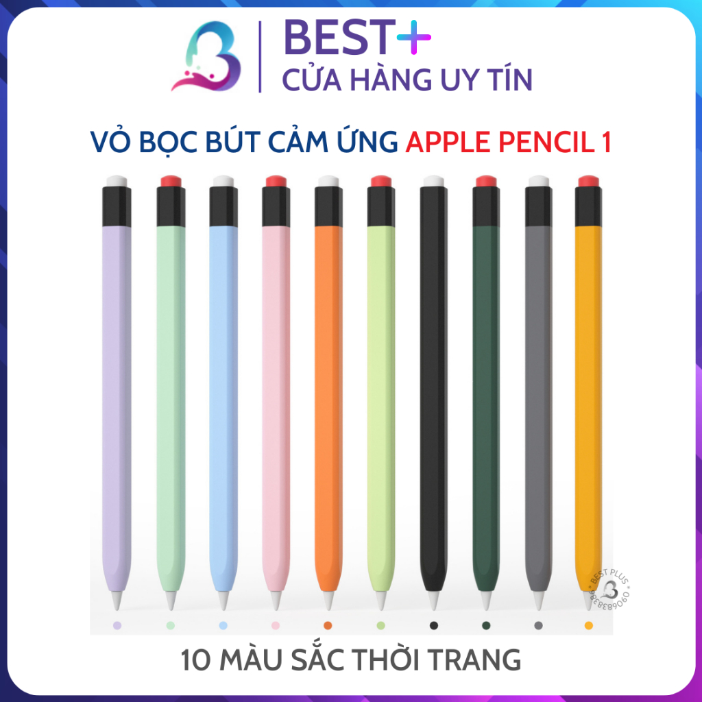 Apple Pencil 1 Case Silicone Pencil Case Cute Stylus Protector, Soft And Smooth BESTPLUS