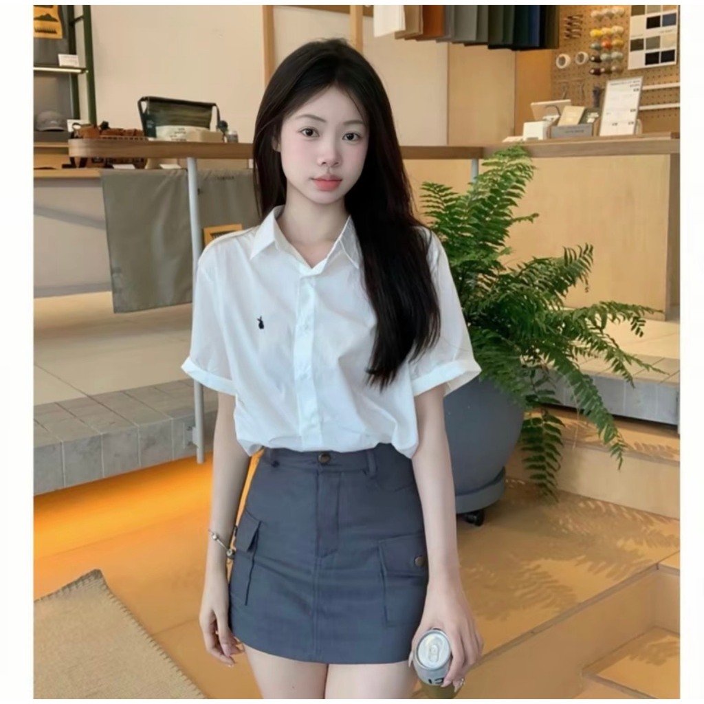 เสื้อปักกระต่ายผู้หญิงเหมาะกับนักศึกษาออฟฟิศ - 247store - Somitheutho3479_P4K14