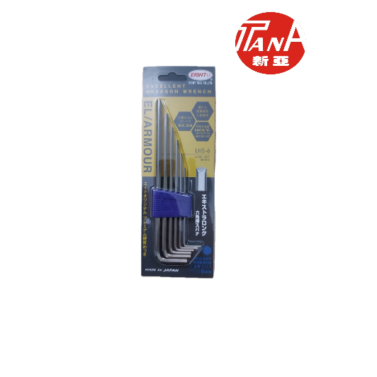 ชุดหกเหลี่ยม EIGHT LHS-6 (ประแจกุญแจหกเหลี่ยม- Made in Japan)