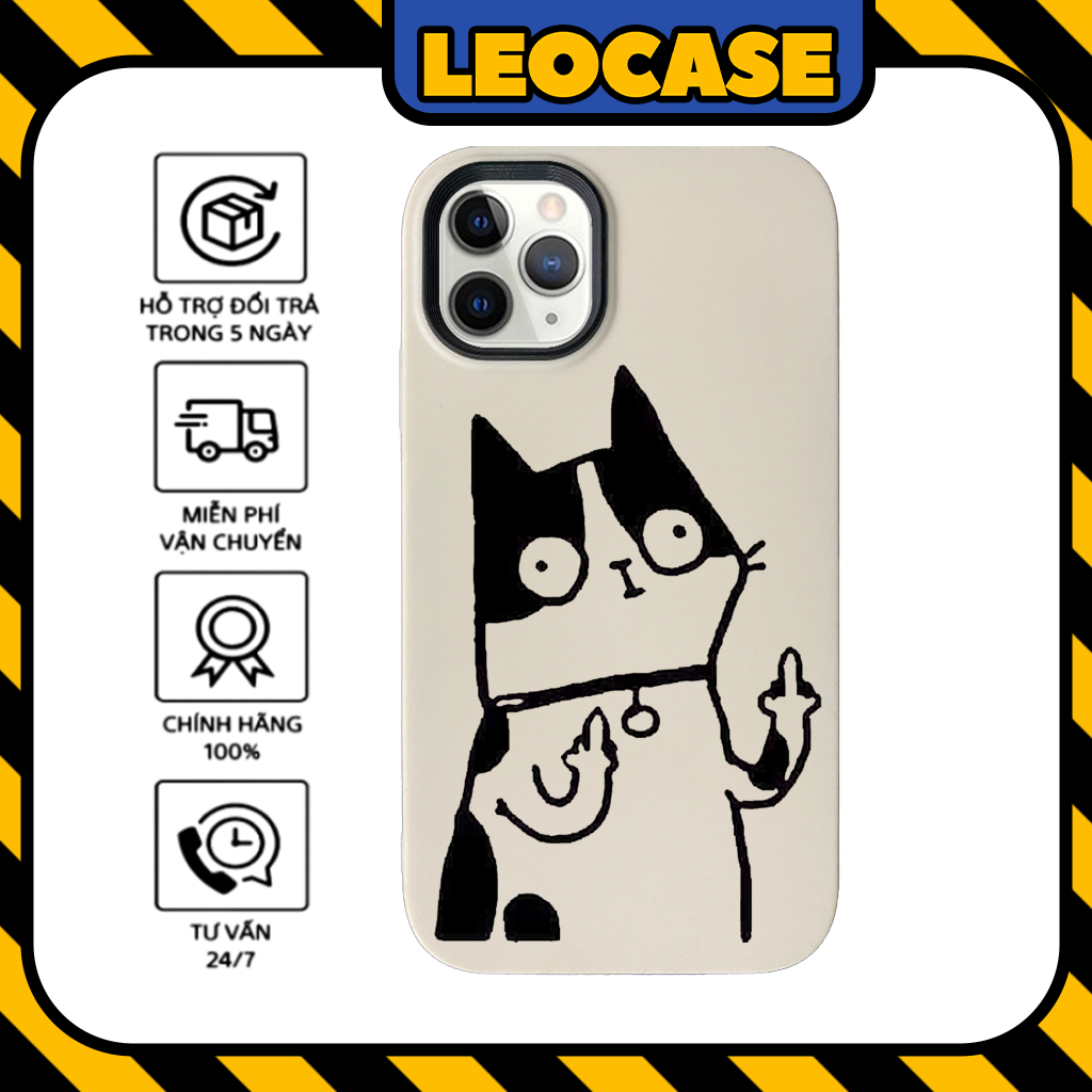 Leocase เคส iPhone ซิลิโคนคุณภาพสูง Cat Lager meme สําหรับ iPhone 15/14/13/12/11/X/Xsmax/8/7plus