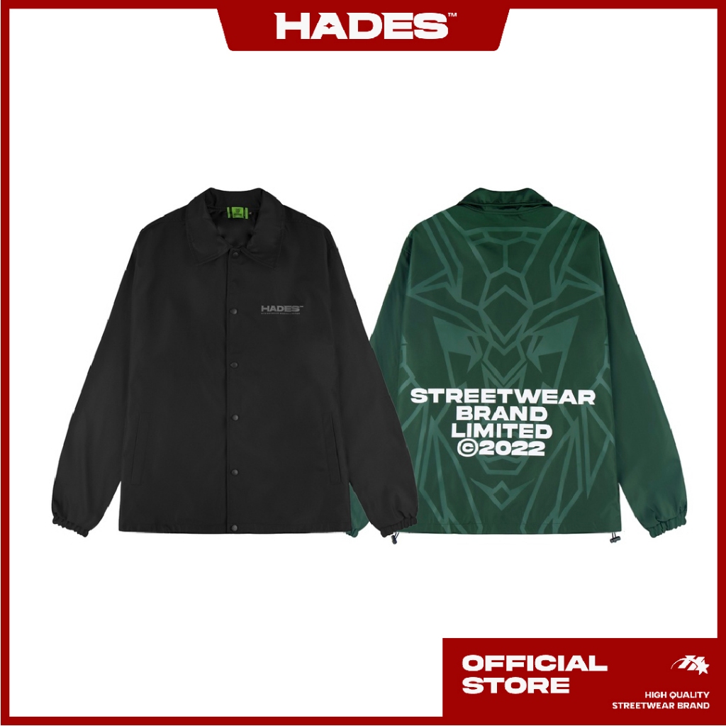 Unisex OVERFLOW COACH - HADES เสื้อแจ็คเก็ตผ้าแท้แบรนด์