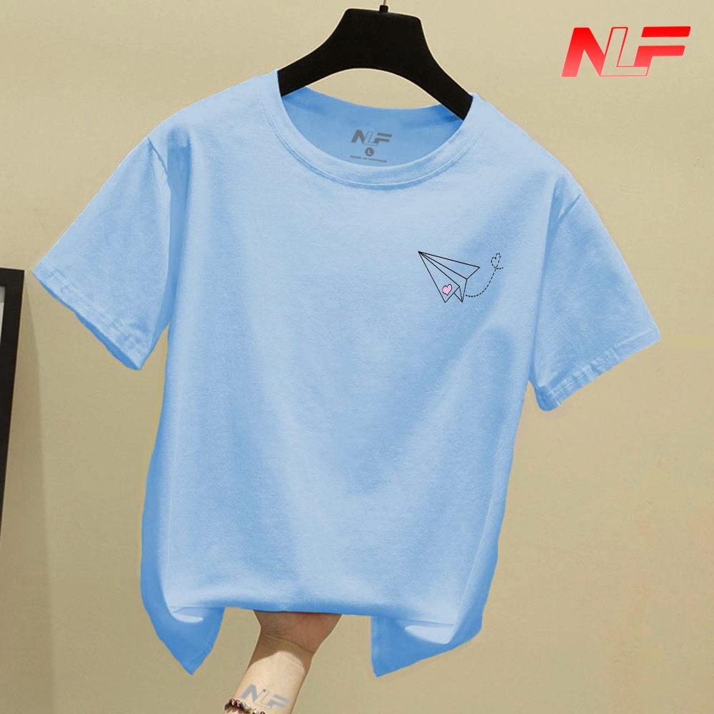 เสื้อยืดแขนสั้น Format หลวมมีโลโก้ Paper Plane AT-041 - ชุดพิกัดง่าย - ร้าน NLF