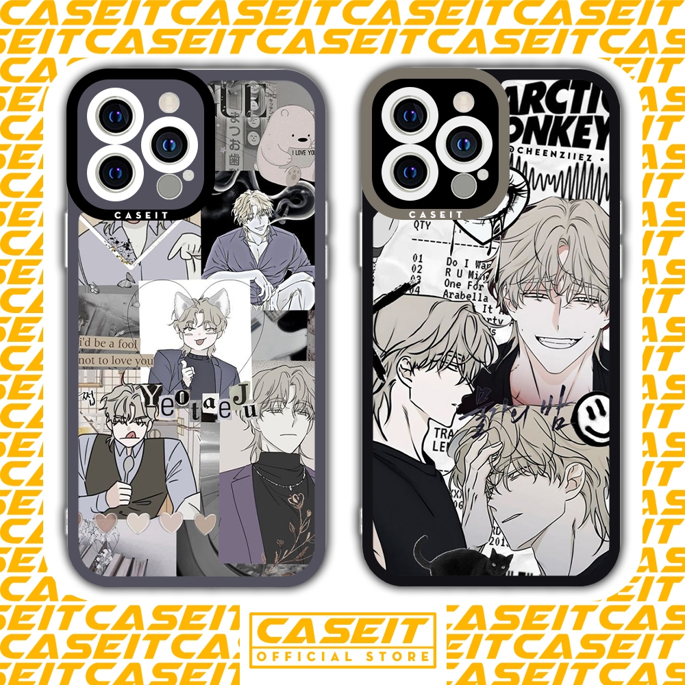 Caseit Square Edge iphone Case Night by the Sea Low Tide ใน Twilight Yeo TaeJu Yaoi BL Manhwa 7/8/X/11/12/13/14/15