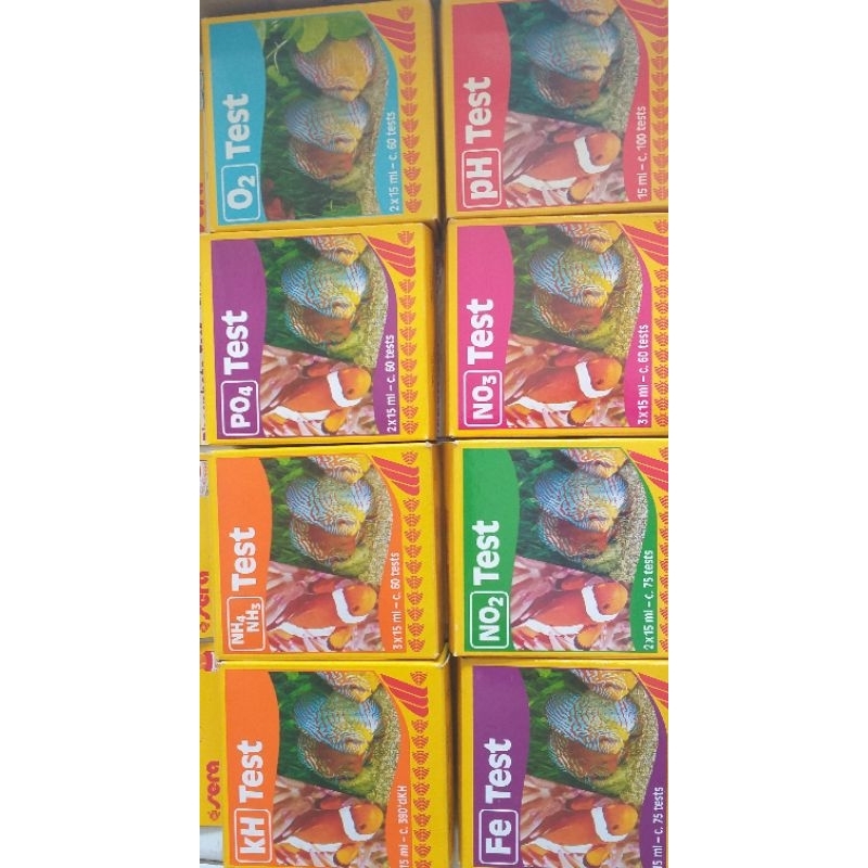 ทดสอบการวัด PH, KH, NO2, NH3/NH4, Mg, Ca, NO3, คลอรีน, เฟ, GH, O2, PO4