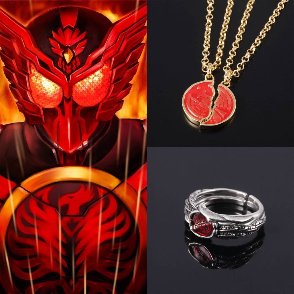 OOO TAJADOR สร้อยคอ Kamen Rider, สร้อยคอคอสเพลย์อะนิเมะ chibi, เครื่องประดับแฟชั่น unisex