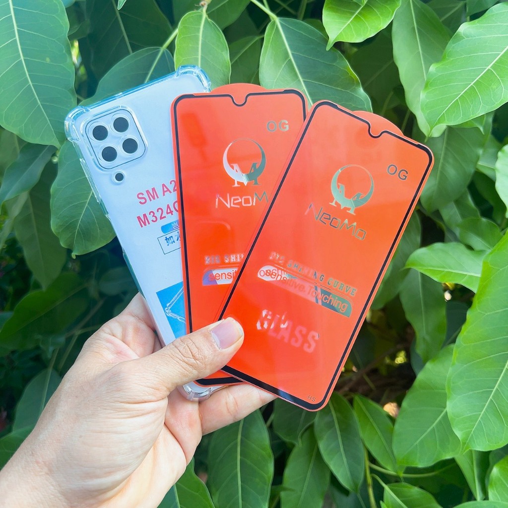 Combo 2 กระจกนิรภัยแบบเต็มหน้าจอพร้อมเคสกันกระแทก SS A14 A22 M32 A23 M33 M34 M51 M53 J6 PLUS J4 PLUS