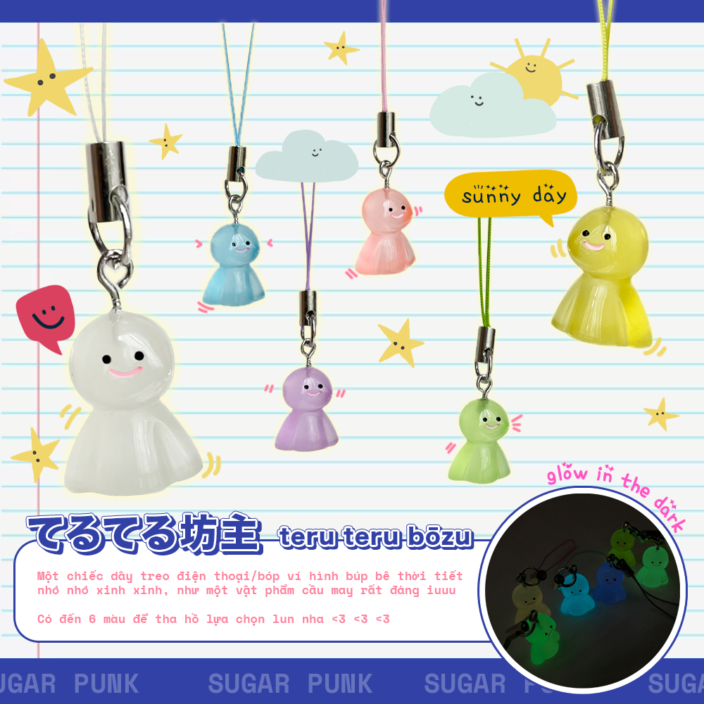 Weather DOLL KEYCHAIN // TERU TERU BOZU PHONECHARMS