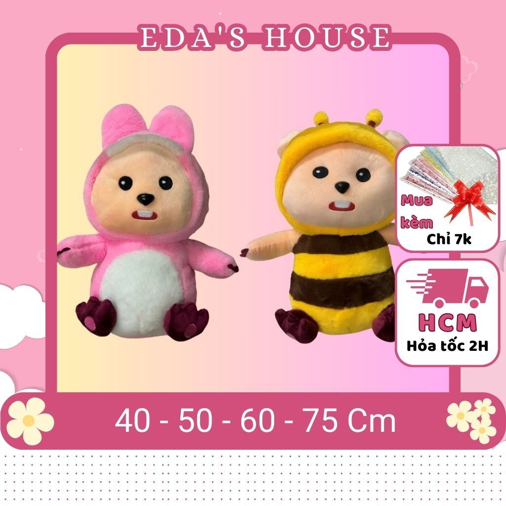 Eda 's HOUSE Cute Pink Yellow Bee Cosplay Loopy Teddy Bear