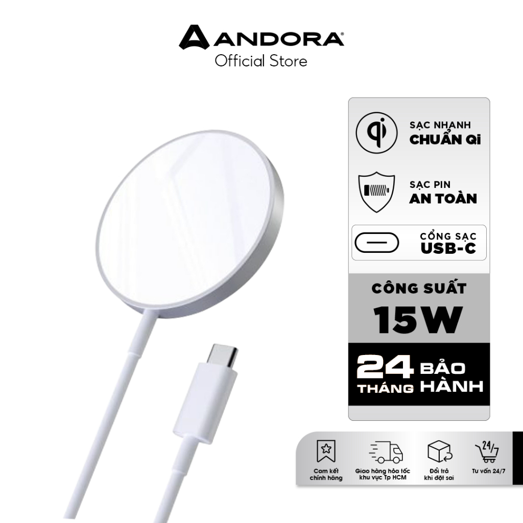 CHOETECH แท่นชาร์จไร้สายแบบแม่เหล็ก 15W T517