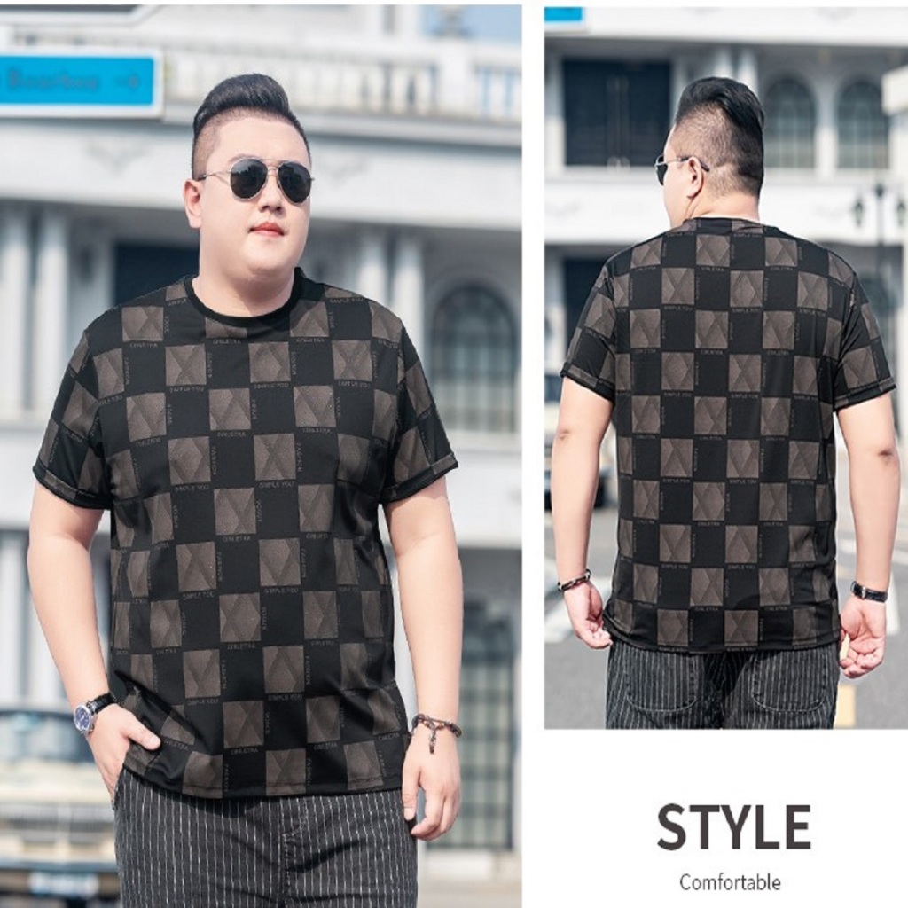 เสื้อยืดแขนสั้นไซส์ใหญ่ผ้าคอตตอนแห้ง ซับเหงื่อ แตกต่างกัน รหัส AOV