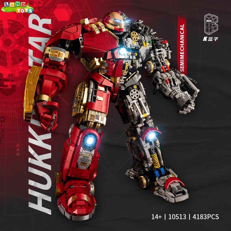 Lego Marvel หุ ่ นยนต ์ ประกอบของเล ่ น Iron Man HULK หน ้ าอก MK50 Avengers Infinity War No.10513 4180 +PCS