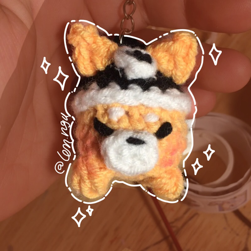 [ GOROU ] พวงกุญแจขนสัตว์สุนัข Gorou Genshin Impact