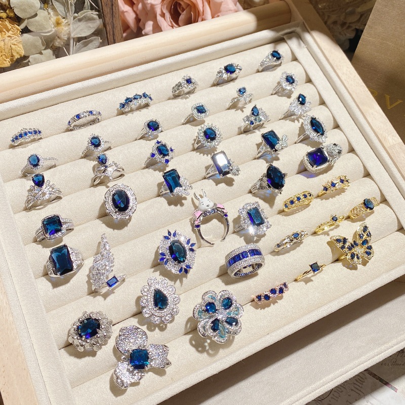 UP9 - VIP แหวนหินขนาดใหญ่คุณภาพสูงพร้อมหินไพลินสีน้ําเงินแหวนหินสวยงามที่ไม่จํานวนมากหรือสีดํา VIP31