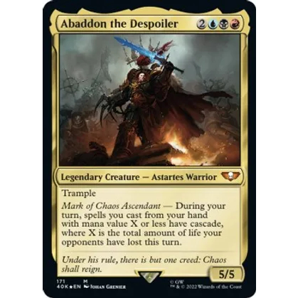 Abaddon THE Despoiler - สิ่งมีชีวิตในตํานาน - MAGIC THE GATHERING CARD - การ์ดเดี่ยว