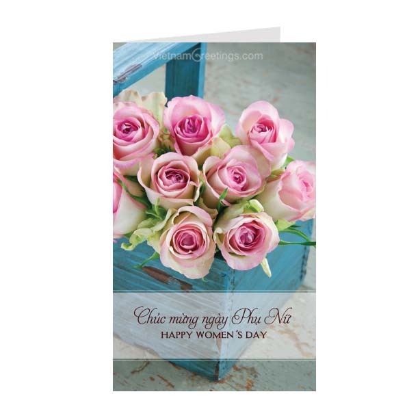 Combo การ์ดอวยพร 4c สําหรับวันสตรี 8 มีนาคมและ 20 ตุลาคม - การ์ดสีเทา 11PN60