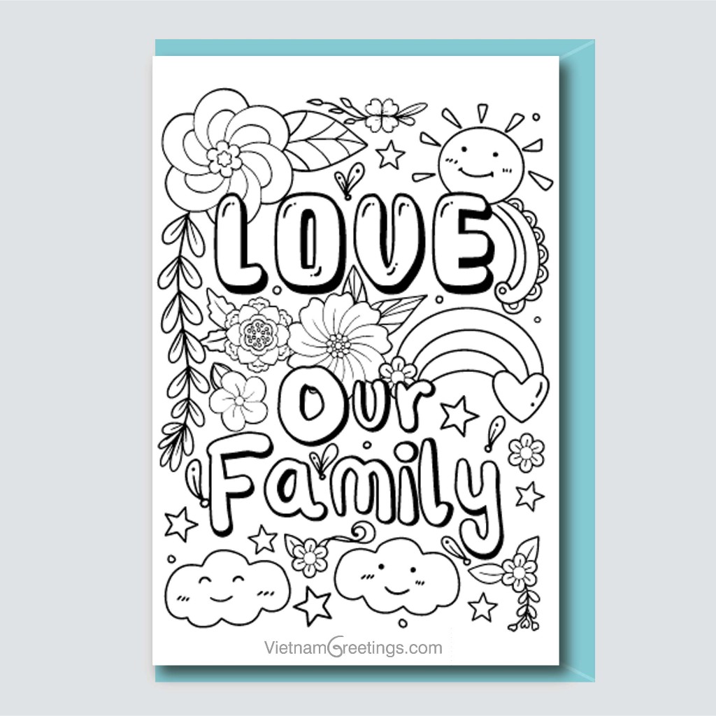 การ์ดระบายสีครอบครัว - การ์ด Greenwood CL07-FM