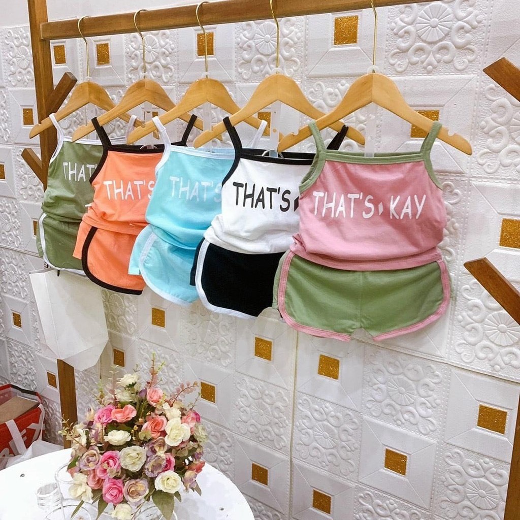 [COMBO 3 ชุด] 3 ชุด TWO DIFFERENT COLOR STRINGS พิมพ์ลายในสิ่งที่ไทย OK SUPER CUTE COTTON FOR BABY 7