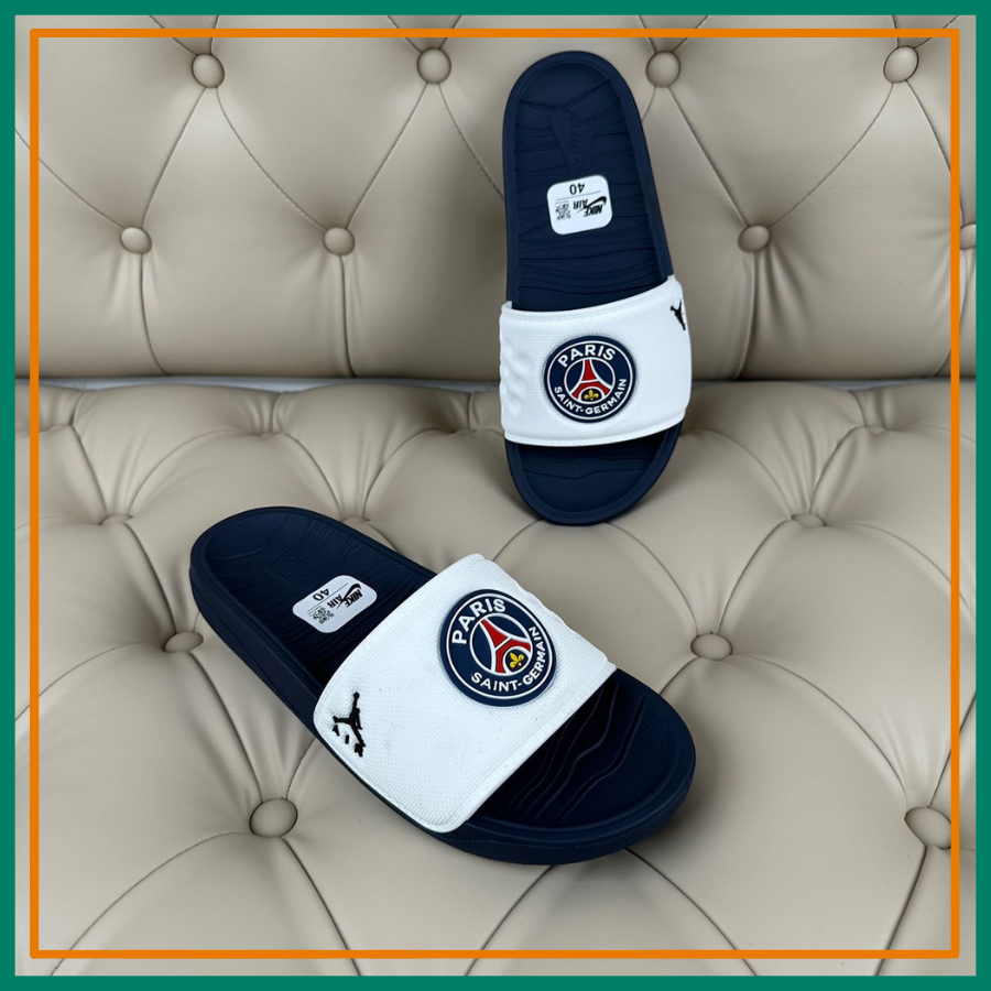 Hot 2024 Jordan Paris Saint รองเท้าแตะผู้ชาย, JD Mens Street Boy Cross Strap Sandals ทําจากยางกันลื่