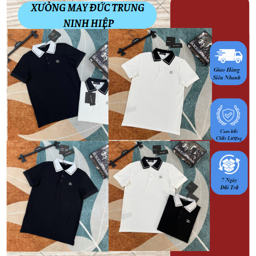 เสื้อโปโลแฟชั่น Don Che ลายโลโก้ Don Che ที่อก