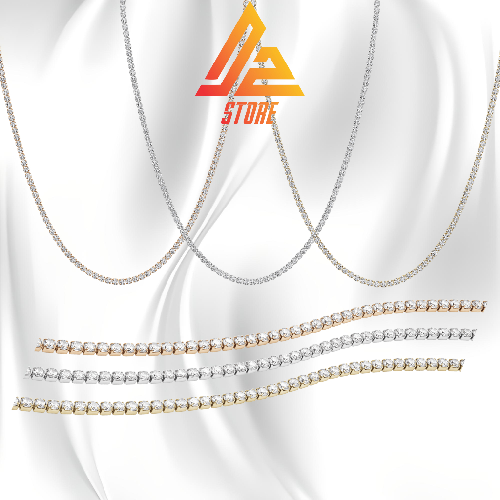 สร้อยคอเทนนิส DW Classic - สร้อยคอสแตนเลสไทเทเนียม 316L