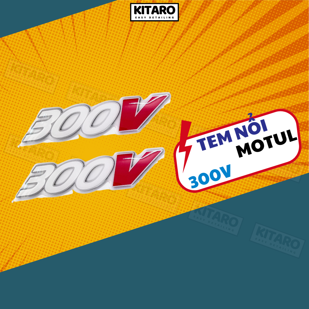 Motul 300v Premium Embossed Sticker - สติ๊กเกอร์ติดรถ
