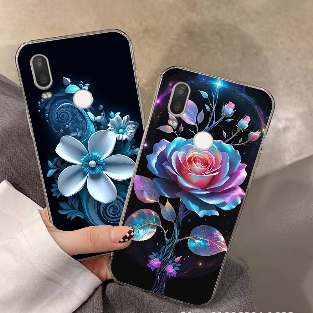Vsmart Active 1 / vsmart Active 1 Plus / vsmart Active 1+ เคสพิมพ์ลายดอกกุหลาบและดอกไม้ที่สวยงามและห