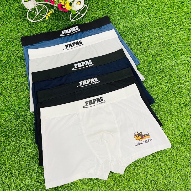 FAPAS กางเกงขาสั้นสุนัข Combo ผ้าเย็น ไร้ริ้วรอย ผ้ายางยืดไม่ระบาย (เลือกสี)