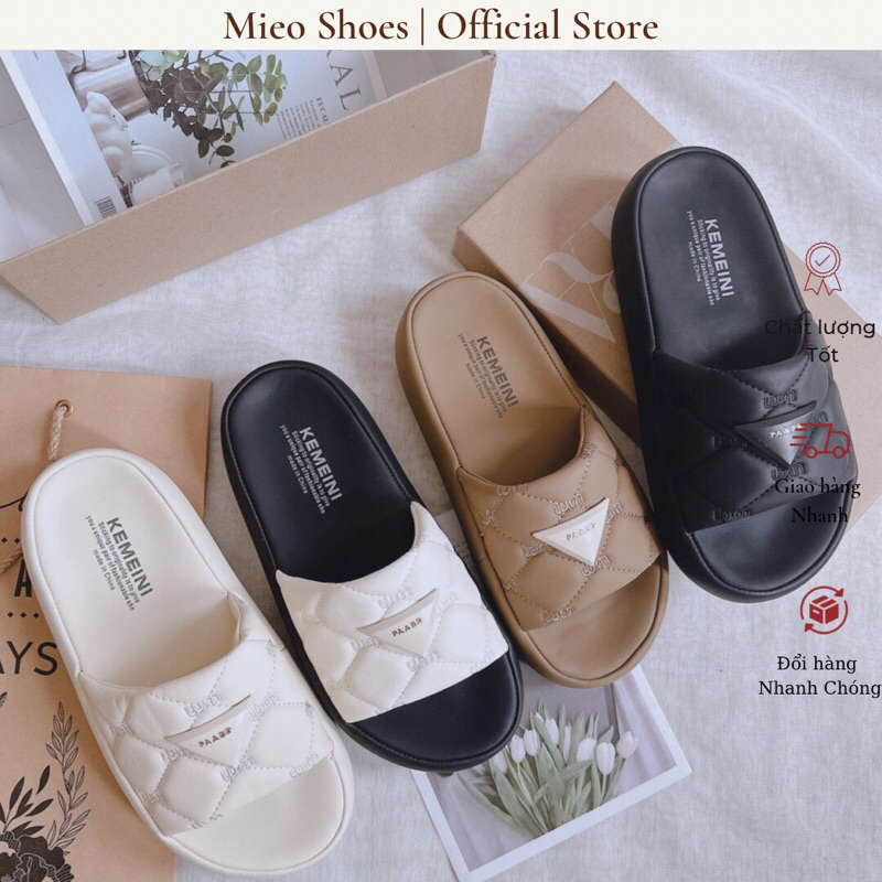 ของแท้ QC Fullbox Super สบาย Cross-Strap Bread Sandals / Mieo Shoes D2576 D2577 D2578