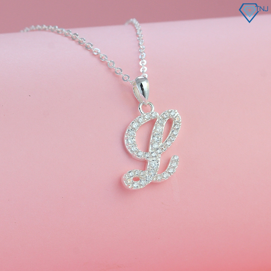 สร้อยคอเงิน 925 รูปตัว L สําหรับผู้หญิงหินหรูหรา DCN0612 - TNJ Jewelry