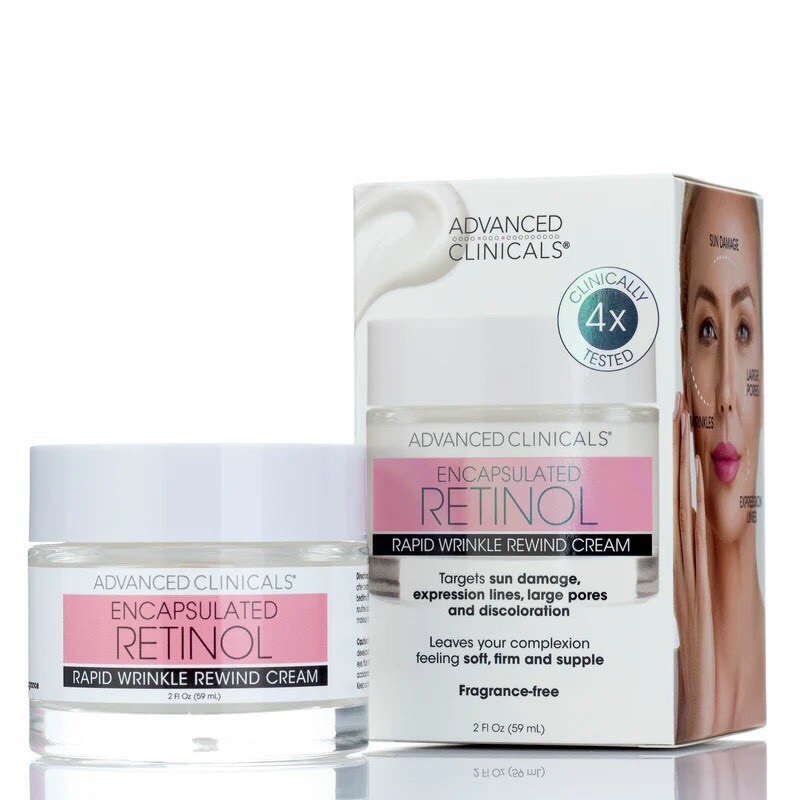 Advanced Clinicals Encapsulated Retinol Rapid Wrinkle Rewind Cream 59มล