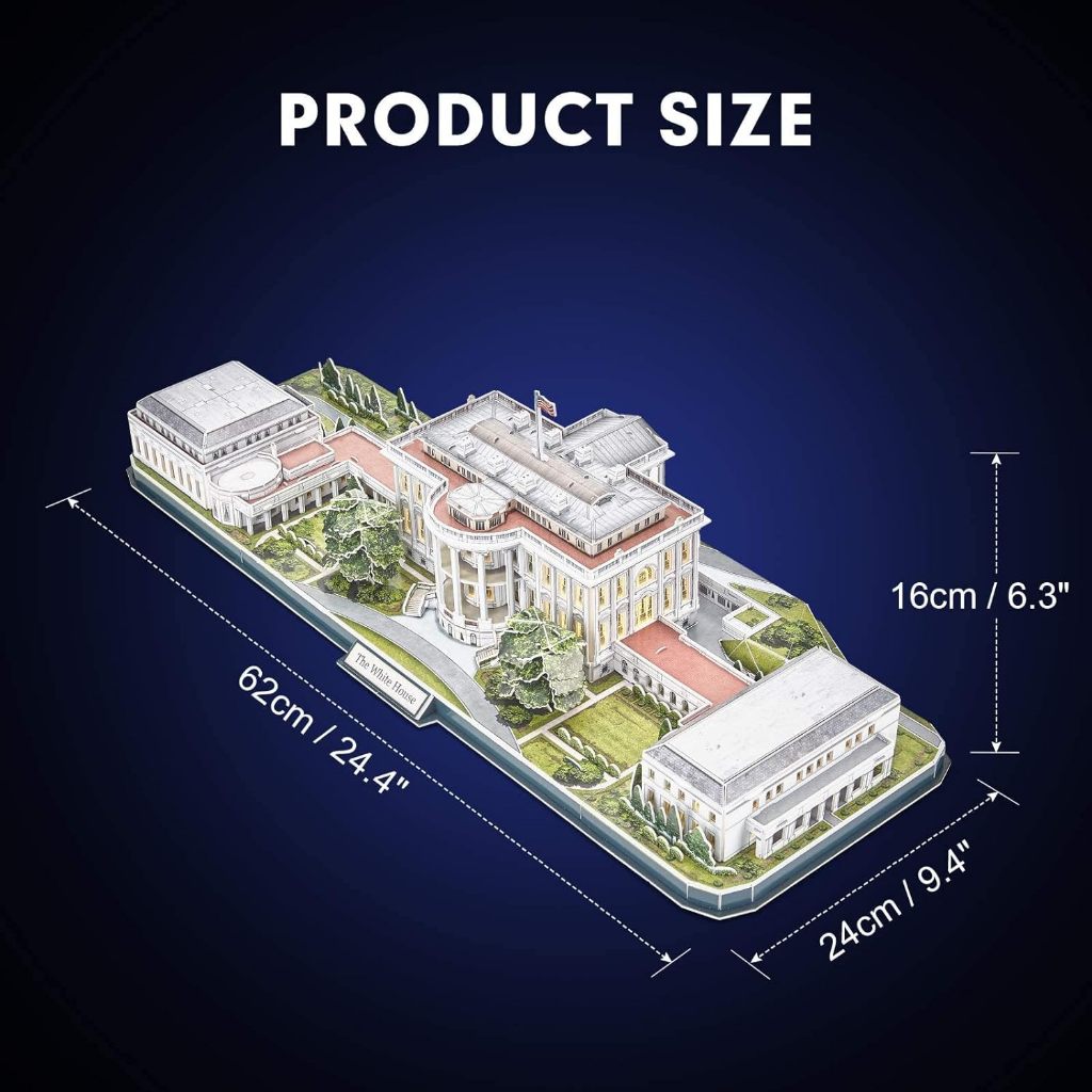 Cubicfun White House 3D โมเดลกระดาษประกอบของเล่น