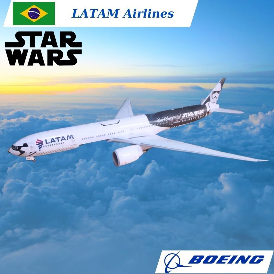 BOEING 777 LATAM Airlines โมเดลกระดาษเครื่องบินเชิงพาณิชย์ (เวอร์ชั่น Star Wars Livery)